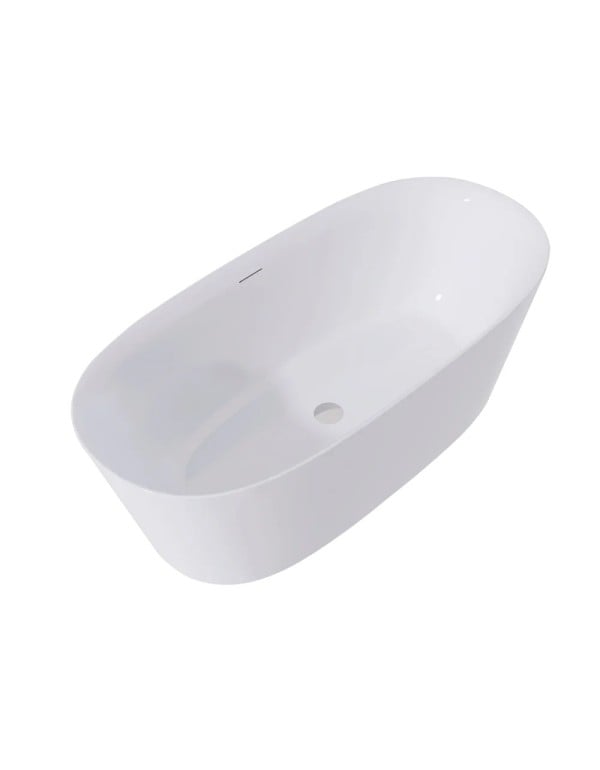 Banheira de Imersão Estilo Freestanding Solta no Ambiente Modelo NILA 160cm Acabamento Branco Brilhante BAN.NILA.160.BB