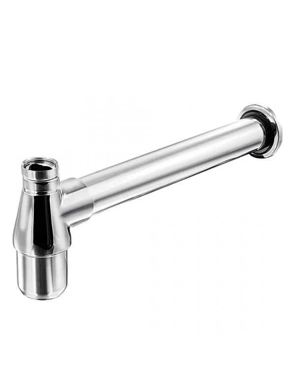 Sifão Metálico para Lavatório Regulável com Copo Medida 1 por 1.1/2 Polegada e Tubo de Saída de 30cm Acabamento Cromado Esteves VSM080CWG
