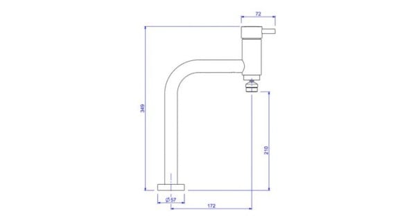 Misturador Monocomando Black Matte Pia Mesa Link Deca 22