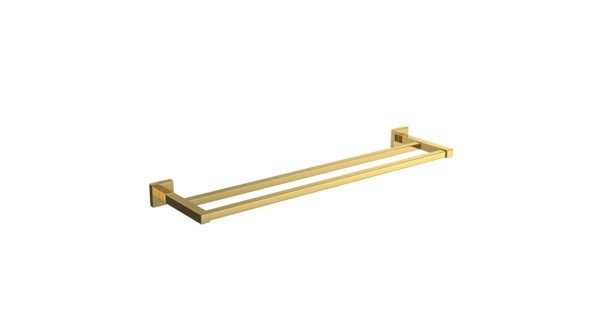 Porta Toalha Duplo Quadratta Gold Deca 2042.GL83