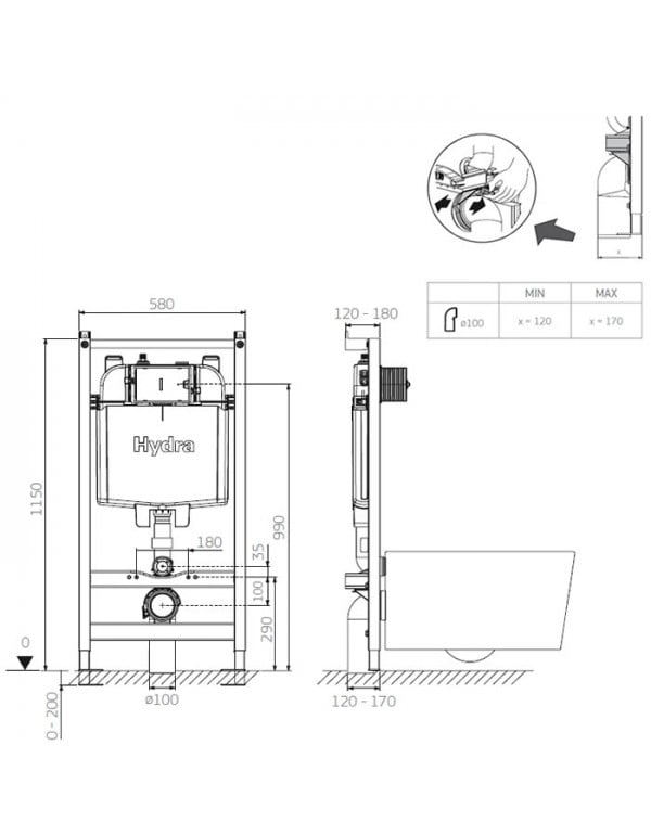 Caixa de Descarga Embutida Pneumatica DryWall Bacia Suspensa Deca 2502.CX.PN.AFDeca