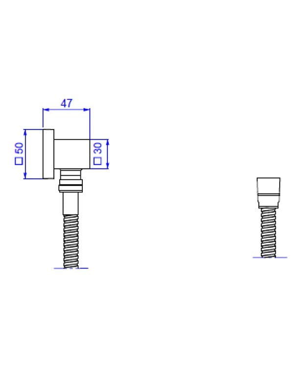 Kit Flexivel Deca Quadrado com Suporte para Ducha Manual Cromado 4604.C.170Deca