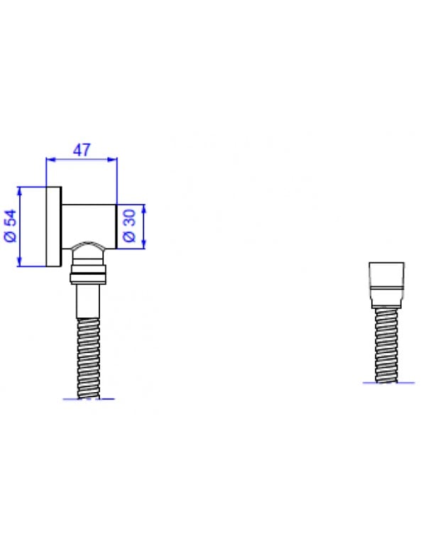 Kit flexivel Redondo Deca C/ suporte p/ Ducha manual 4605.C.170Deca