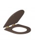 Assento Poliester Slow Close Carrara/Link fixação Gold Marrom fosco Deca AP.237.GL.22