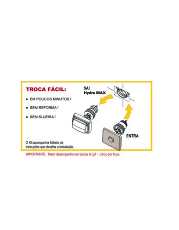 Kit Conversor Hydra Max p/ Hydra Plus Gold Matte Deca 4916.GL.PLS.MTDeca