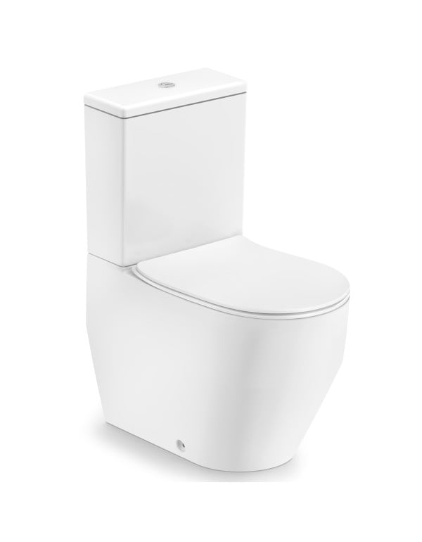 Kit Completo Vaso Sanitário Bacia com Caixa Acoplada e Assento Termofixo Queda Amortecida Soft Close Linha Pro Cor Branco Laufen 1487230010600