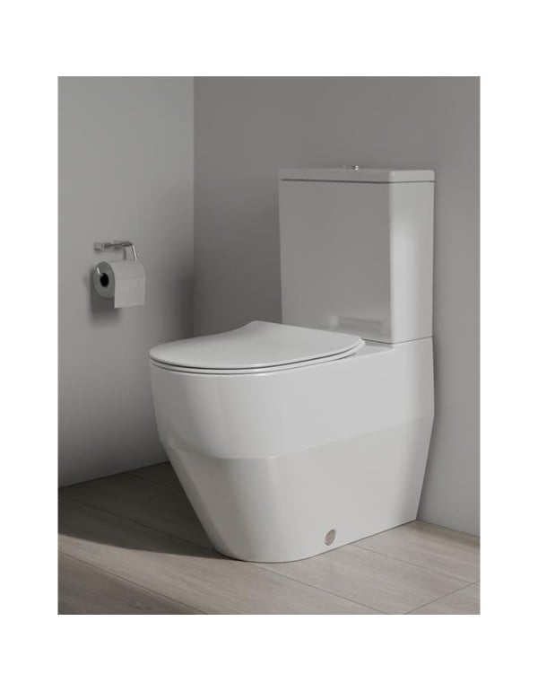 Kit Completo Vaso Sanitário Bacia com Caixa Acoplada e Assento Termofixo Queda Amortecida Soft Close Linha Pro Cor Branco Laufen 1487230010600