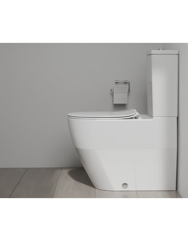 Kit Completo Vaso Sanitário Bacia com Caixa Acoplada e Assento Termofixo Queda Amortecida Soft Close Linha Pro Cor Branco Laufen 1487230010600