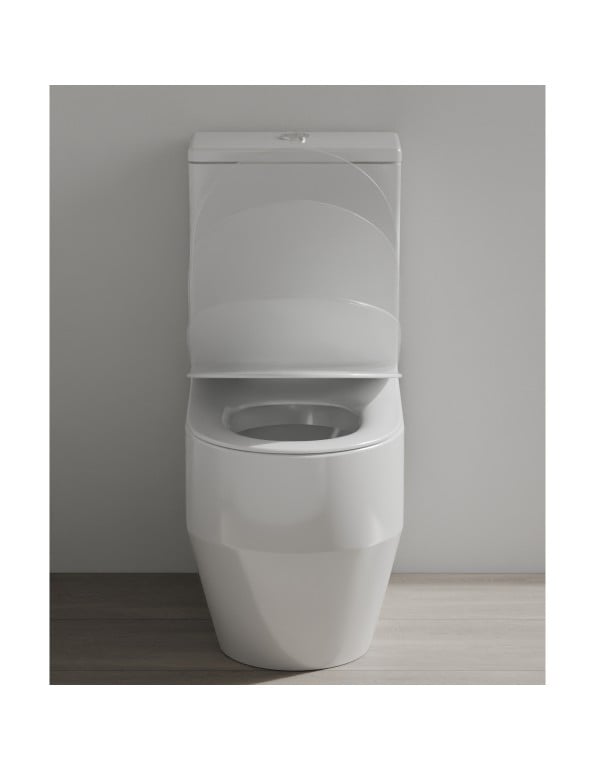 Kit Completo Vaso Sanitário Bacia com Caixa Acoplada e Assento Termofixo Queda Amortecida Soft Close Linha Pro Cor Branco Laufen 1487230010600