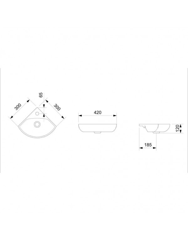 Lavatório Suspenso Canto P 420X345X300 Incepa By Roca Branco 1040140011100