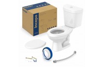 Kit De Bacia Com Caixa Acoplada Assento PP e Itens De Instalação Kids Incepa By Roca Branco 1087230010100