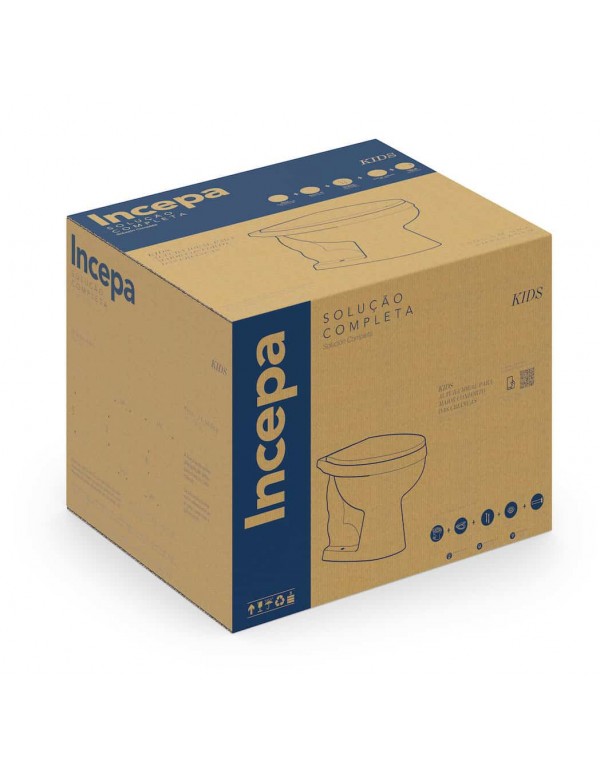 Kit De Bacia Com Caixa Acoplada Assento PP e Itens De Instalação Kids Incepa By Roca Branco 1087230010100