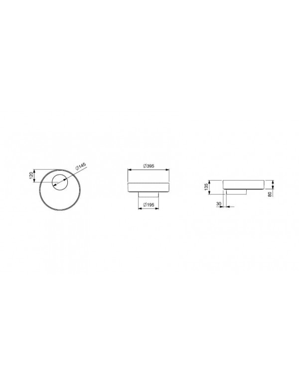 Cuba De Apoio Redonda Sem Mesa 395 mm Celite Design D4 Branco 1381000017300