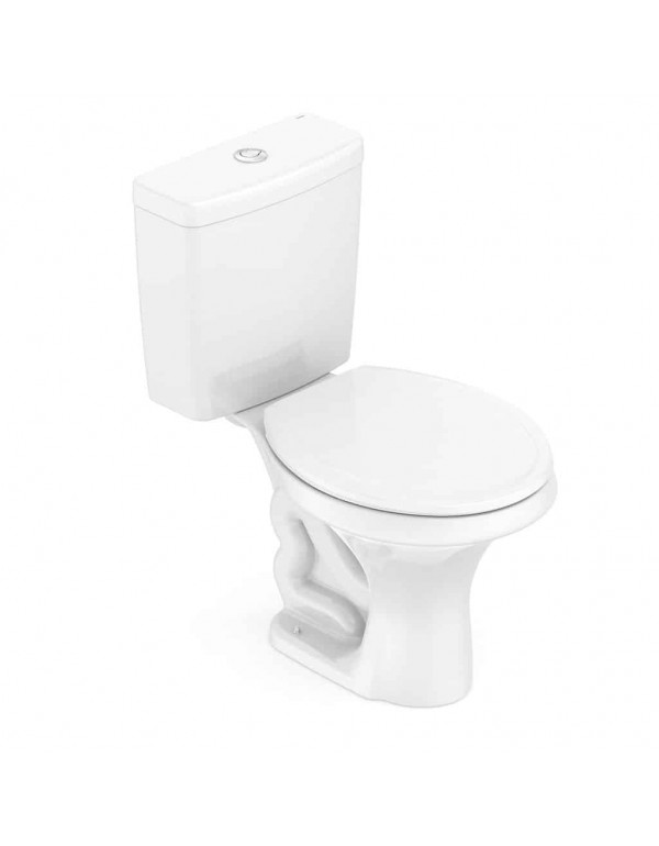 Kit De Bacia Com Caixa Acoplada 3/6L Assento PP e Itens De Instalação Incepa By Roca Zip  Branco 1467230010100