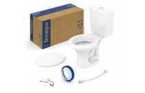 Kit De Bacia Com Caixa Acoplada 3/6L Assento PP e Itens De Instalação Incepa By Roca Zip  Branco 1467230010100