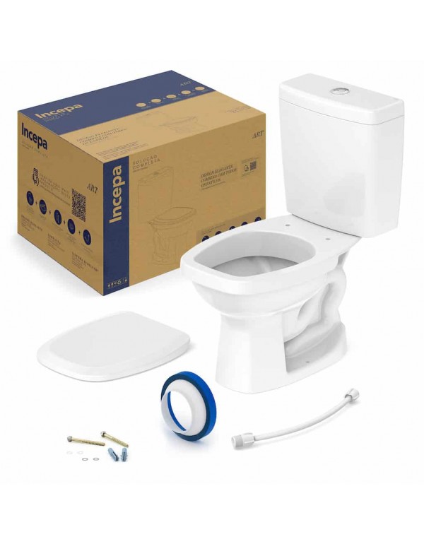 Kit De Bacia Com Caixa Acoplada E Itens De Instala...