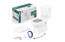 Kit De Bacia Com Caixa Acoplada Assento Termofixo E Itens De Instalação Celite Elite Branco 1747230010300