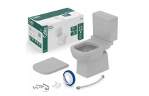 Kit De Bacia Com Caixa Acoplada Assento Termofixo e Itens De Instalação Celite Elite Stone 1747230070300