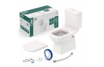 Kit De Bacia Com Caixa Acoplada Assento Termofixo E Itens De Instalação Celite Elite Beige 1747230650300