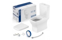 Kit De Bacia Com Caixa Acoplada Com Assento Termofixo E Itens De Instalação Incepa By Roca Boss Branco 1897230011100