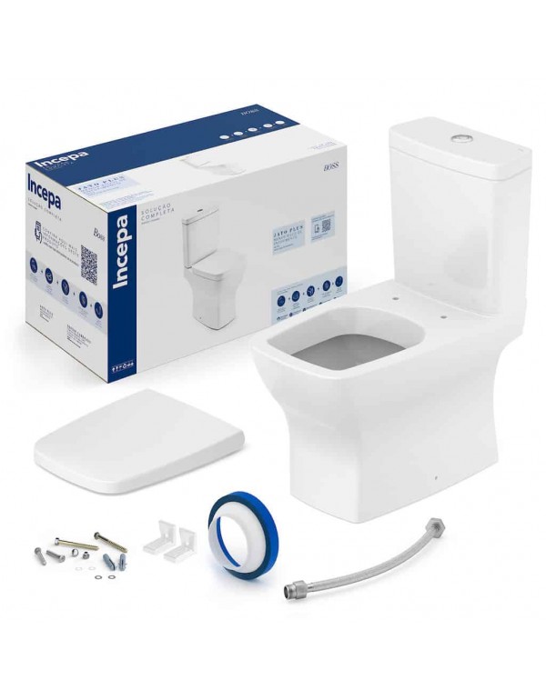 Kit De Bacia Com Caixa Acoplada Com Assento Termof...