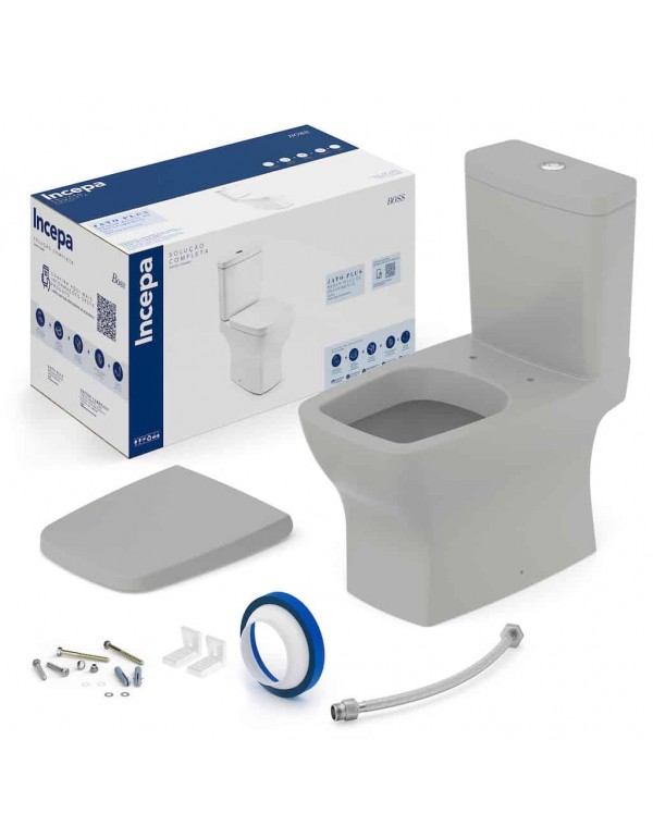 Kit De Bacia Com Caixa Acoplada Com Assento Termof...