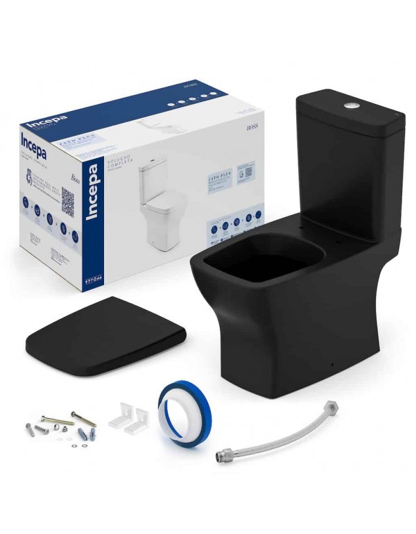 Kit De Bacia Com Caixa Acoplada Com Assento Termof...