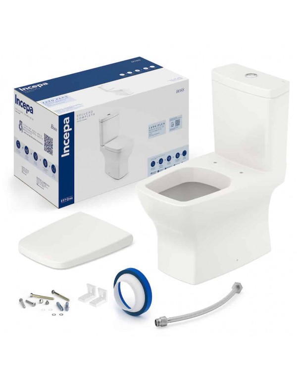 Kit De Bacia Com Caixa Acoplada Com Assento Termof...