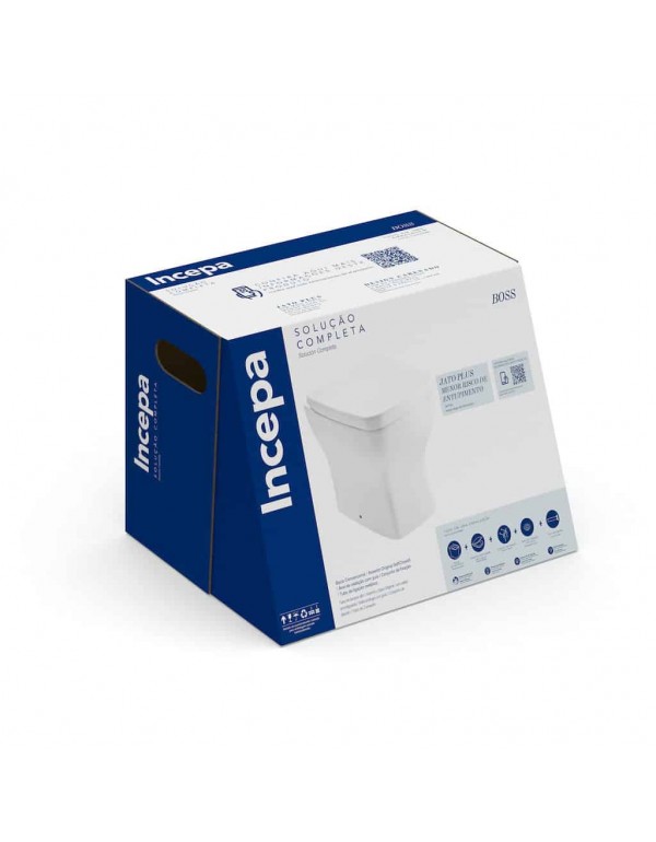 Kit De Bacia Convencional Com Assento Termofixo E Itens De Instalação Incepa By Roca Boss Branco 1897270010100