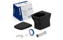 Kit De Bacia Convencional Com Assento Termofixo E Itens De Instalação Incepa By Roca Boss Matte Black 1897270080108