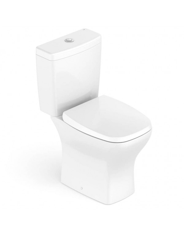 Kit De Bacia Rimless Com Caixa Acoplada 3/6L Assento PP Softclose E Itens De Instalação Celite Vip Branco 1977230012300