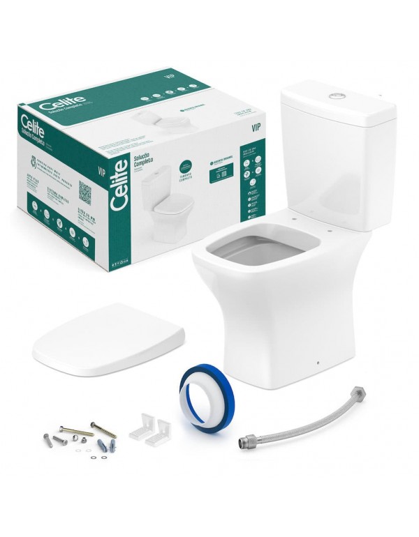 Kit De Bacia Rimless Com Caixa Acoplada 3/6L Assen...