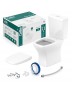 Kit De Bacia Rimless Com Caixa Acoplada 3/6L Assento PP Softclose E Itens De Instalação Celite Vip Branco 1977230012300