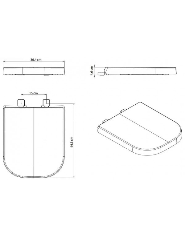 Assento Original Termofixo Queda Amortecido Roca Gap Stone 3239880070508
