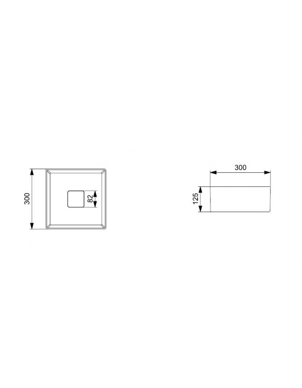 Cuba De Apoio 300X300 mm Sem Mesa Roca T3 Terra Matte Black A32722N080