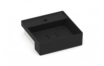 Cuba De Semi Encaixe 400X400 mm Com Mesa Roca T10 Terra Matte Black A32722P080