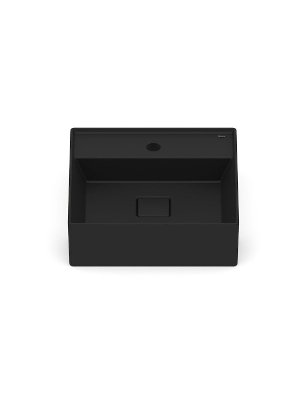 Cuba De Semi Encaixe 400X400 mm Com Mesa Roca T10 Terra Matte Black A32722P080