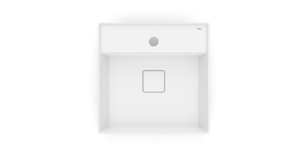 Cuba De Semi Encaixe 400X400 mm Com Mesa Roca T10 Terra Branco