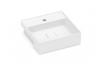 Cuba De Semi Encaixe 400X400 mm Com Mesa Roca T10 Terra Branco Mate A32722P620