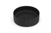 Cuba De Apoio Redonda 390x390 mm Sem Mesa Roca T2 Terra Matte Black A32787N080