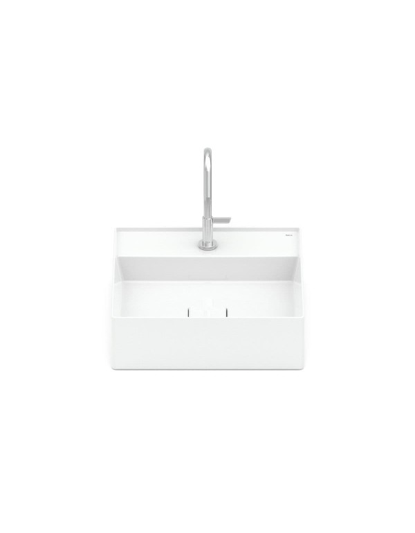 Cuba De Apoio 400X400 mm Com Mesa Roca T9 Terra Branco A32787T000