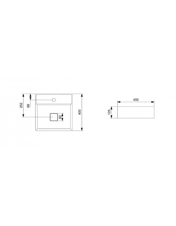 Cuba De Apoio 400X400 mm Com Mesa Roca T9 Terra Matte Black A32787T080