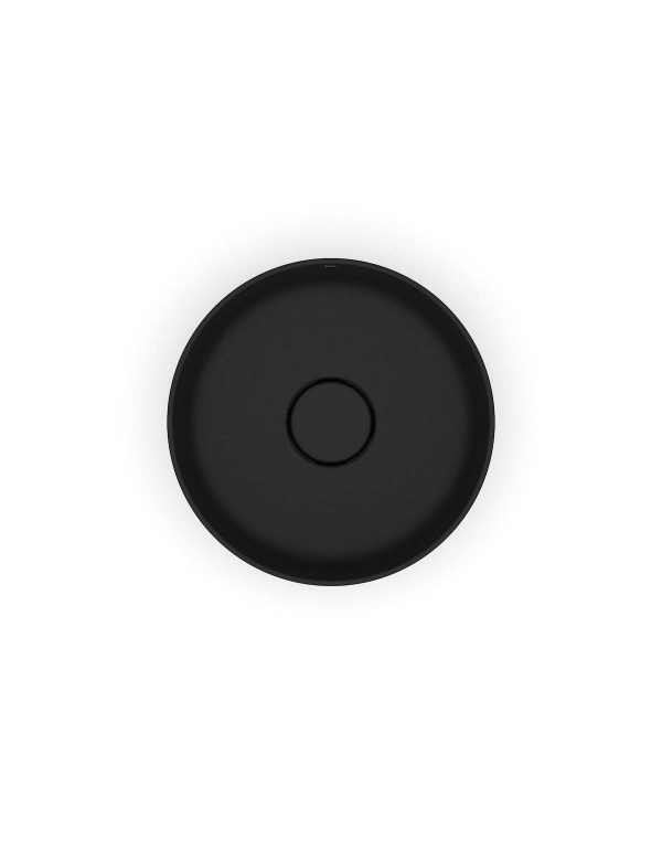 Cuba De Apoio Redonda 300x300 mm Sem Mesa Roca T1 Terra Matte Black A32787U080
