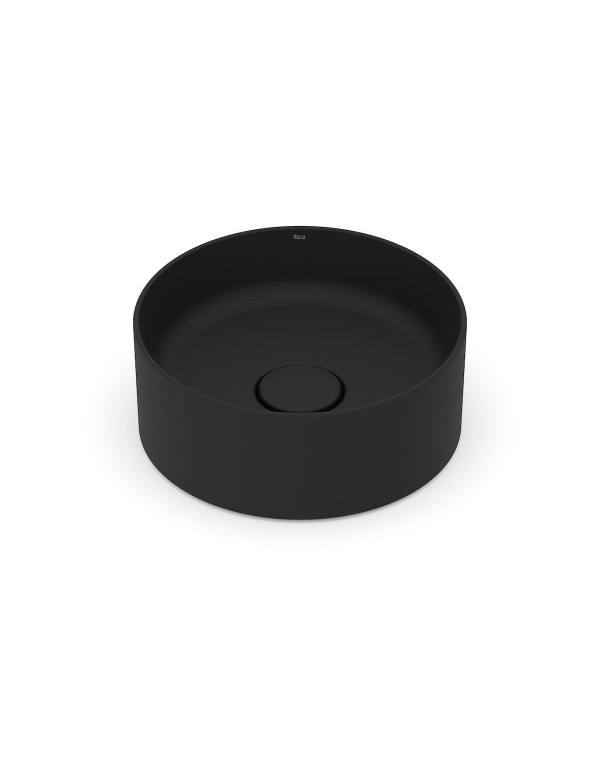 Cuba De Apoio Redonda 300x300 mm Sem Mesa Roca T1 Terra Matte Black A32787U080