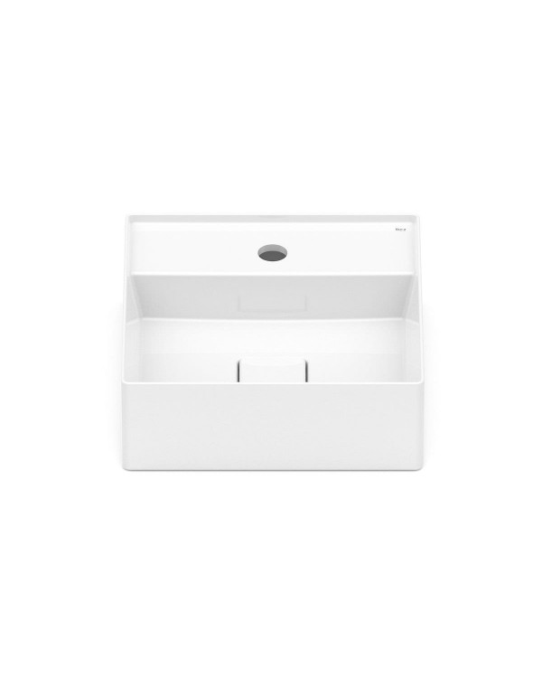 Cuba De Apoio 350X350 mm Com Mesa Roca T8 Terra Branco A32787W000
