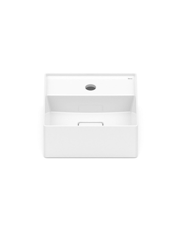 Cuba De Apoio 300X300 mm Com Mesa Roca T7 Terra Branco A32787X000