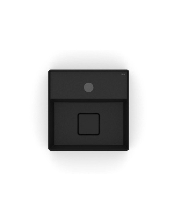 Cuba De Apoio 300X300 mm Com Mesa Roca T7 Terra Matte Black A32787X080