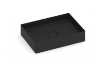 Cuba De Apoio Retangular 510X360 mm Sem Mesa Roca T6 Terra Matte Black A32787Z080