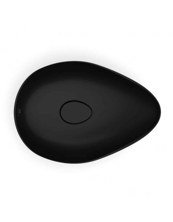 Cuba De Apoio Oval 540X375 mm Roca Ruy Ohtake Matte Black A327A13088