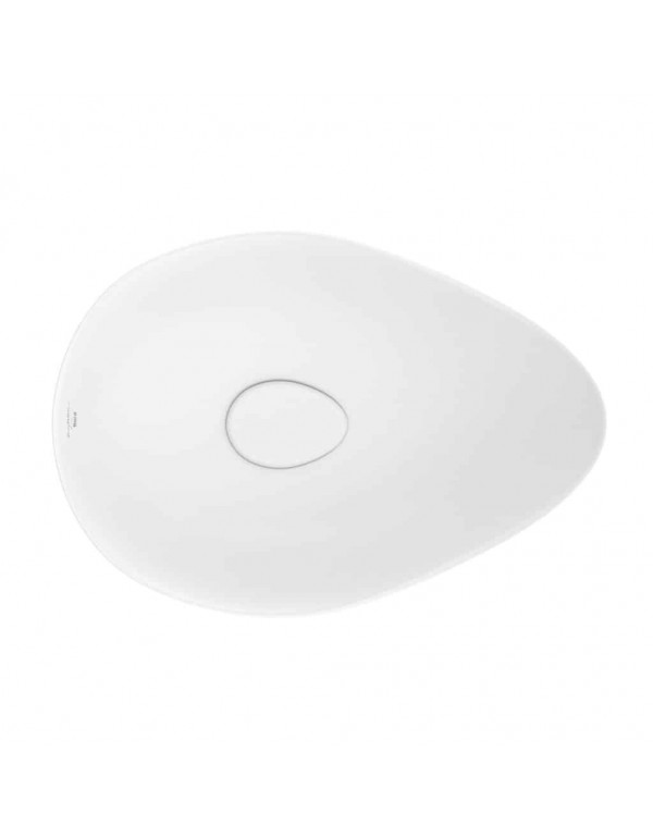 Cuba De Apoio Oval 540X375 mm Roca Ruy Ohtake Branco Mate A327A13628
